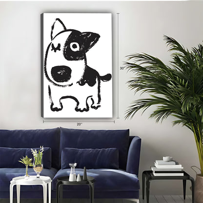 Funny Puppy Art - Canvas Wall Art - Abstract Funny Living Room Decor| Liberty Signs #SZ026