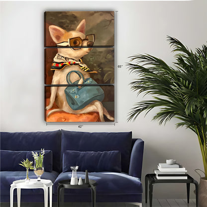 Funny Puppy Art - Canvas Wall Art - Abstract Funny Living Room Decor| Liberty Signs #SZ027