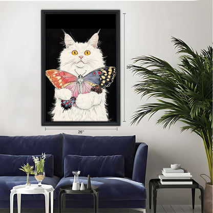 Funny Cat Art - Canvas Wall Art - Abstract Funny Living Room Decor| Liberty Signs #SZ032