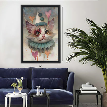 Funny Cat Art - Canvas Wall Art - Abstract Funny Living Room Decor| Liberty Signs #SZ033