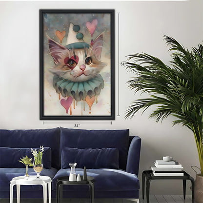 Funny Cat Art - Canvas Wall Art - Abstract Funny Living Room Decor| Liberty Signs #SZ033