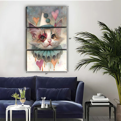 Funny Cat Art - Canvas Wall Art - Abstract Funny Living Room Decor| Liberty Signs #SZ033