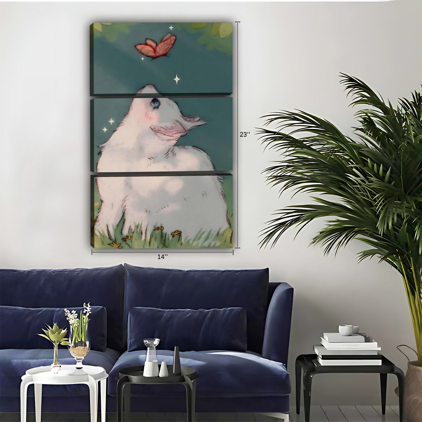 Funny Cat Art - Canvas Wall Art - Abstract Funny Living Room Decor| Liberty Signs #SZ036