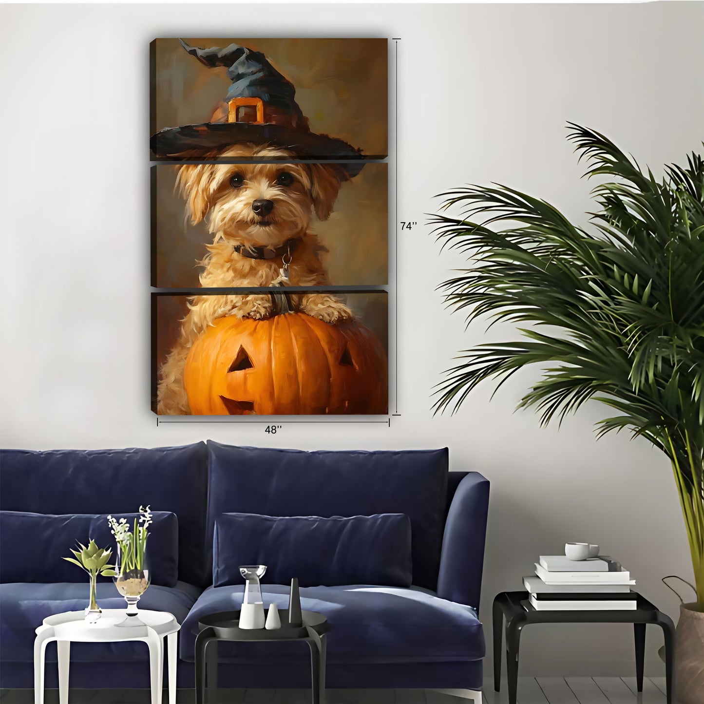 Funny dog Art - Canvas Wall Art - Abstract Funny Living Room Decor| Liberty Signs #SZ039