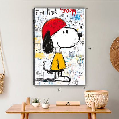 Funny Dog Art - Canvas Wall Art - Abstract Funny Living Room Decor| Liberty Signs #SZ040