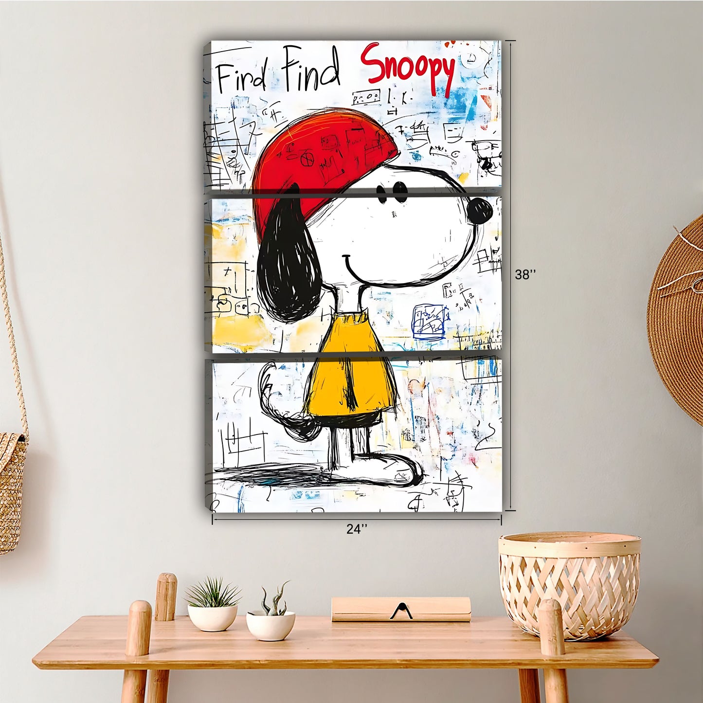Funny Dog Art - Canvas Wall Art - Abstract Funny Living Room Decor| Liberty Signs #SZ040