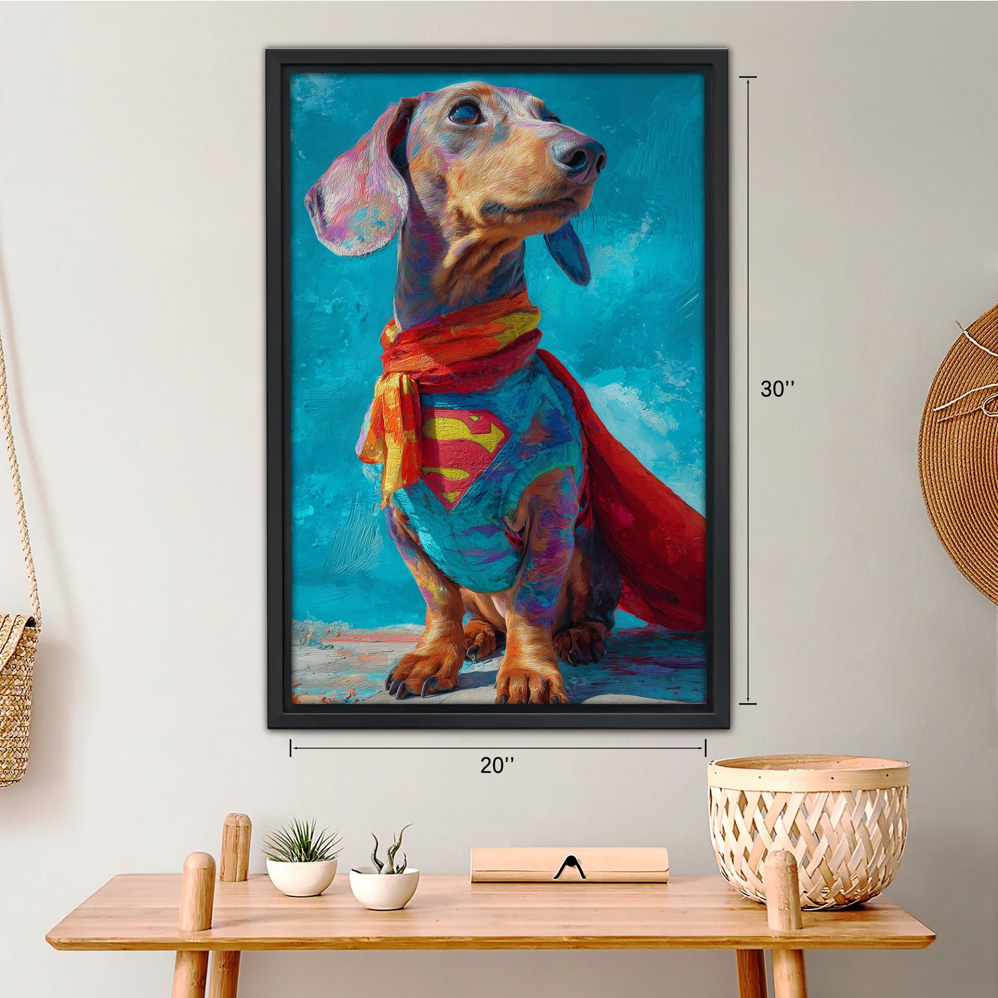 Funny Dog Art - Canvas Wall Art - Abstract Funny Living Room Decor| Liberty Signs #SZ043