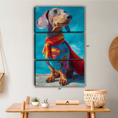 Funny Dog Art - Canvas Wall Art - Abstract Funny Living Room Decor| Liberty Signs #SZ043