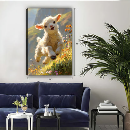 Funny Sheep Art - Canvas Wall Art - Abstract Funny Living Room Decor| Liberty Signs #SZ044