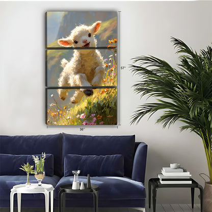 Funny Sheep Art - Canvas Wall Art - Abstract Funny Living Room Decor| Liberty Signs #SZ044