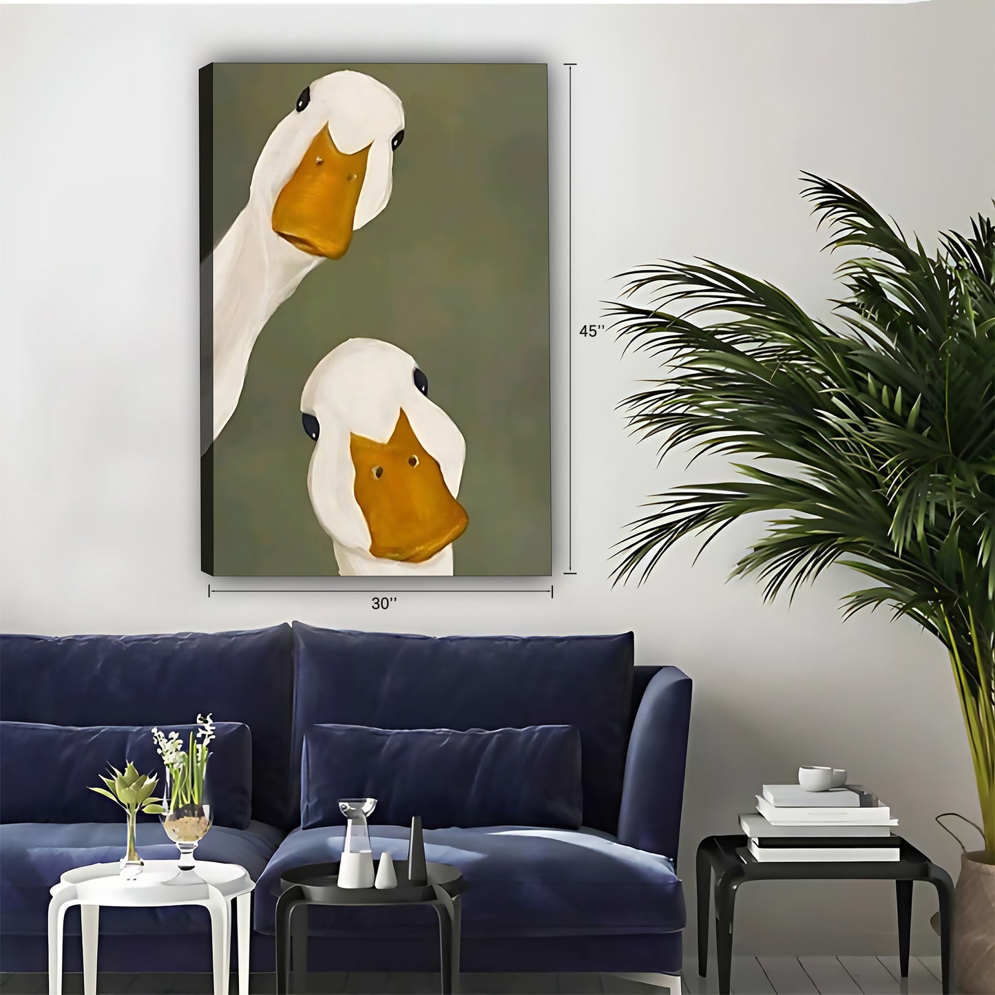 Funny Duck Art - Canvas Wall Art - Abstract Funny Living Room Decor| Liberty Signs #SZ051