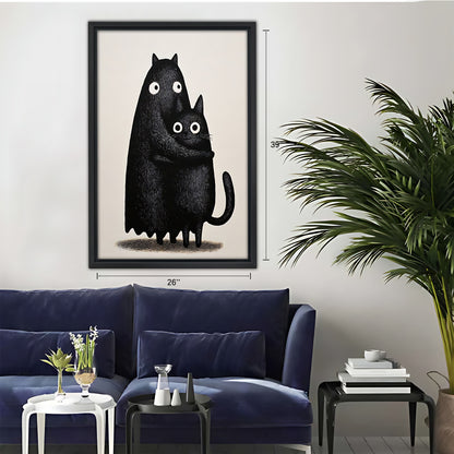 Funny Cat Art - Canvas Wall Art - Abstract Funny Living Room Decor| Liberty Signs #SZ054