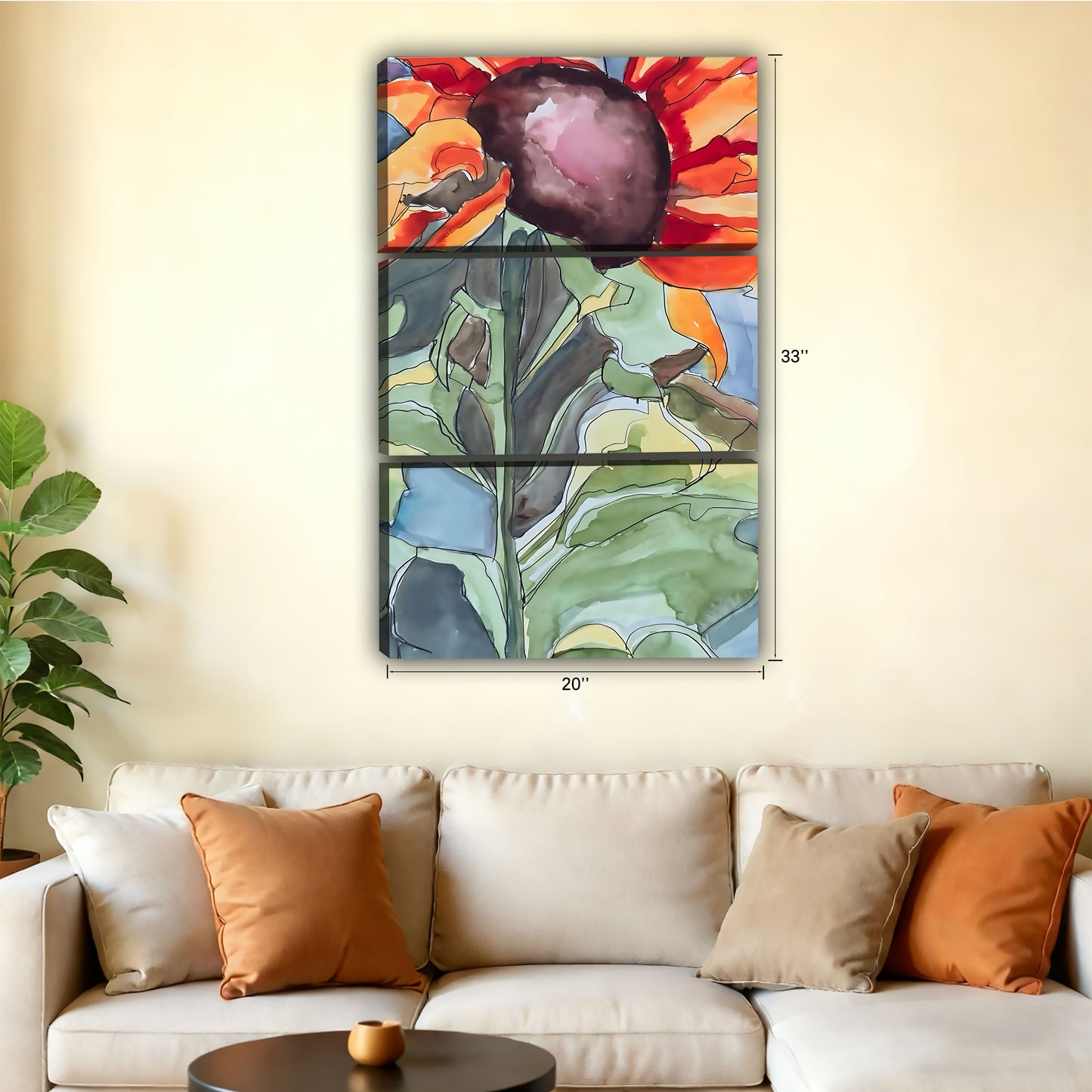 Neutral Abstract Framed Wall Art - Minimalist Line Art for Office or Studio Liberty Signs#SZ068