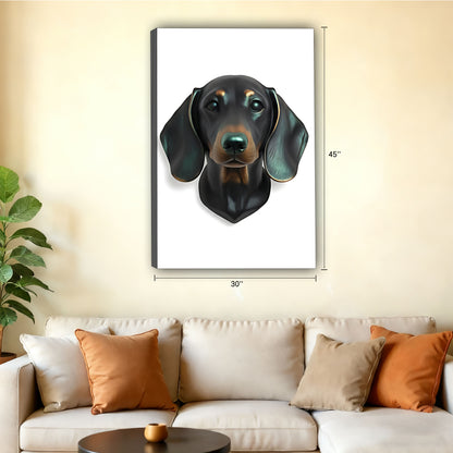 Funny Dog Art - Canvas Wall Art - Abstract Funny Living Room Decor| Liberty Signs #SZ083