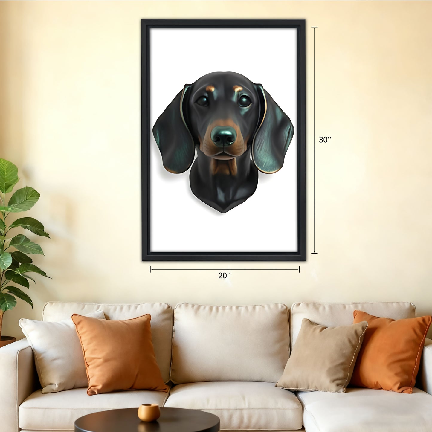 Funny Dog Art - Canvas Wall Art - Abstract Funny Living Room Decor| Liberty Signs #SZ083