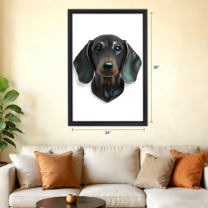 Funny Dog Art - Canvas Wall Art - Abstract Funny Living Room Decor| Liberty Signs #SZ083