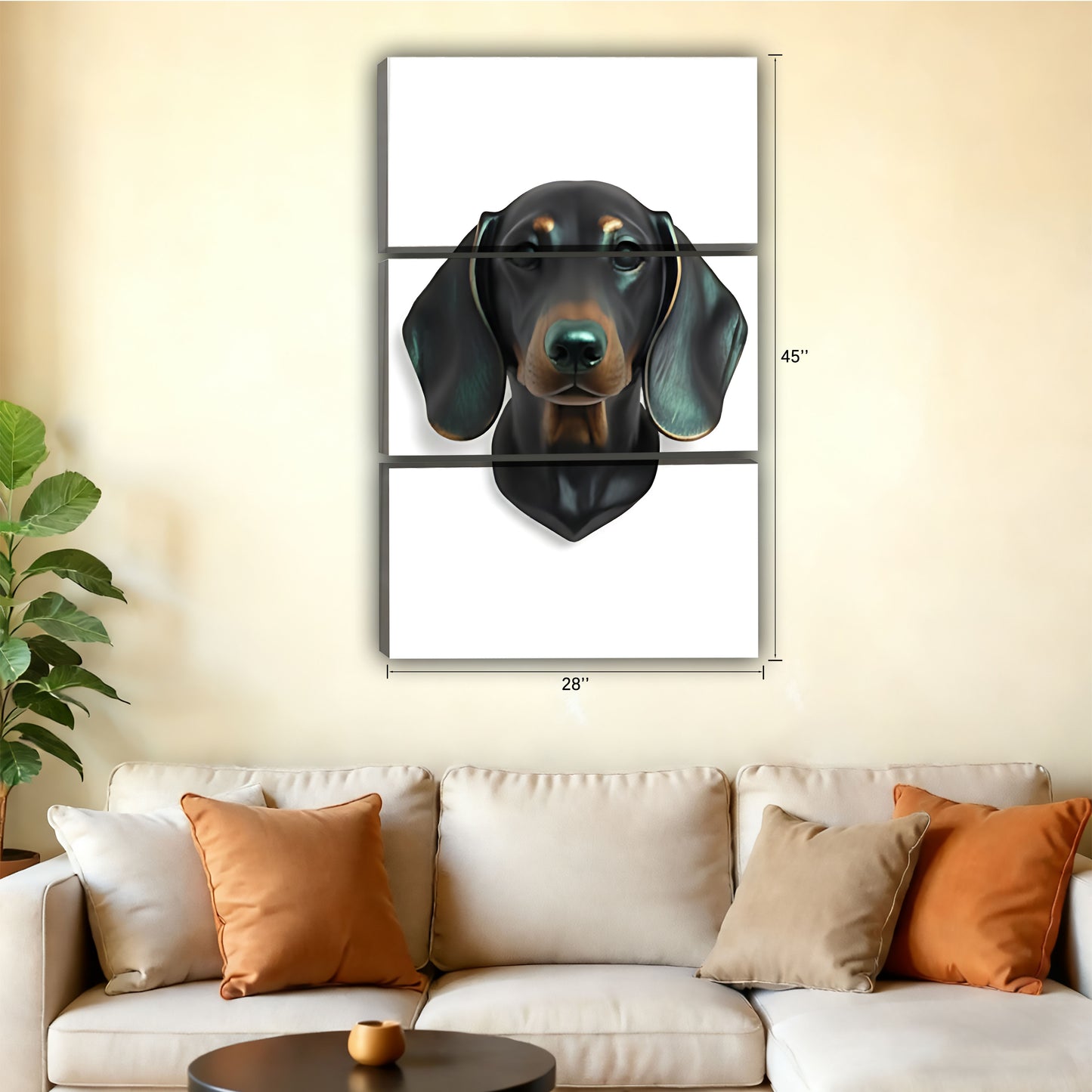 Funny Dog Art - Canvas Wall Art - Abstract Funny Living Room Decor| Liberty Signs #SZ083