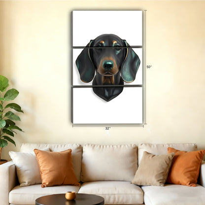 Funny Dog Art - Canvas Wall Art - Abstract Funny Living Room Decor| Liberty Signs #SZ083
