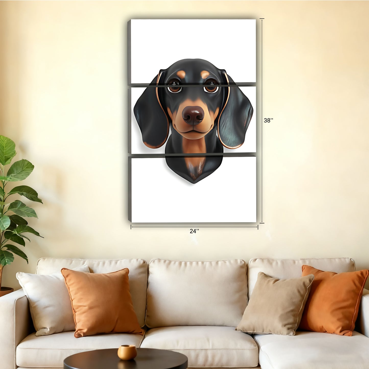 Funny Dog Art - Canvas Wall Art - Abstract Funny Living Room Decor| Liberty Signs #SZ084