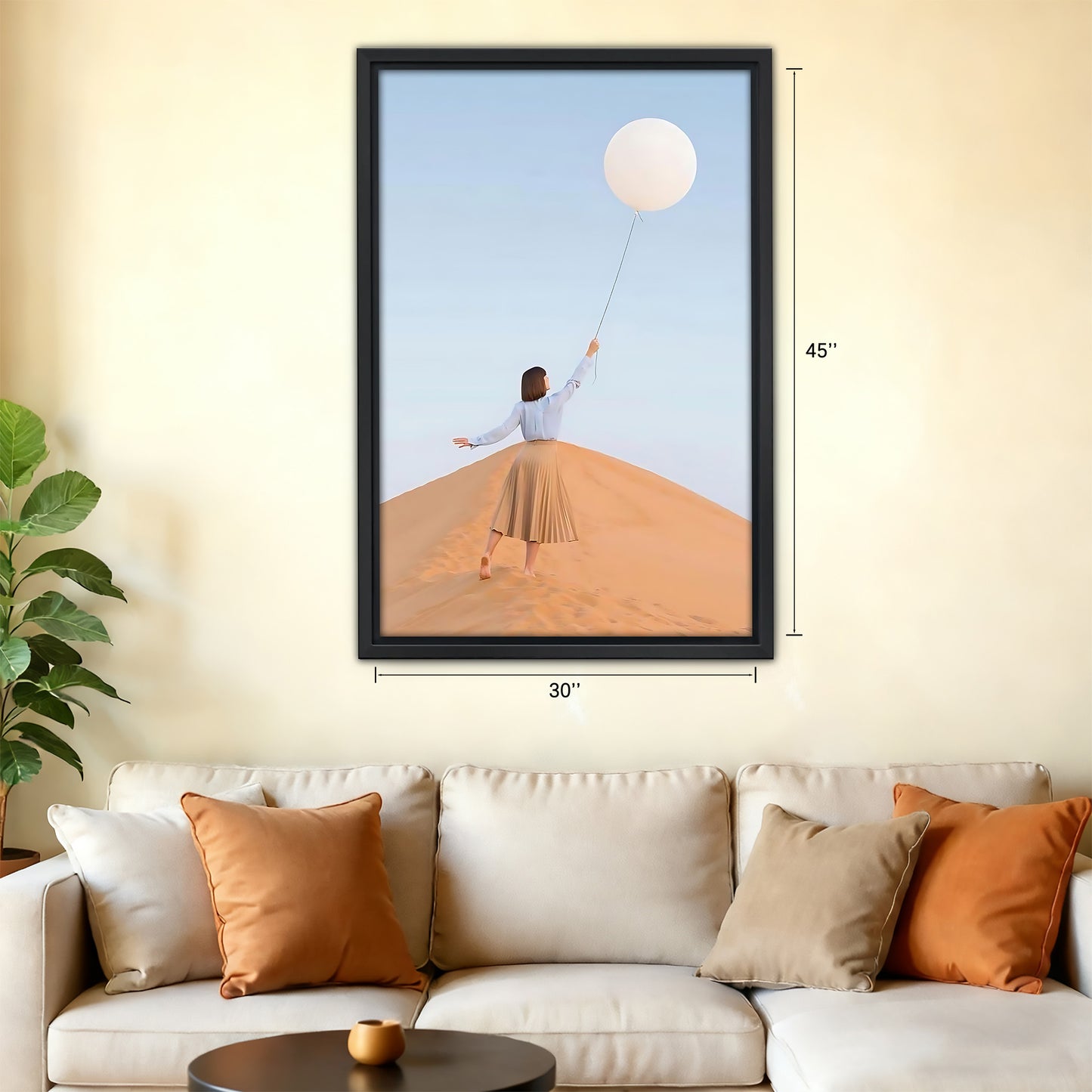 Neutral Abstract Framed Wall Art - Minimalist Line Art for Office or Studio Liberty Signs#SZ088