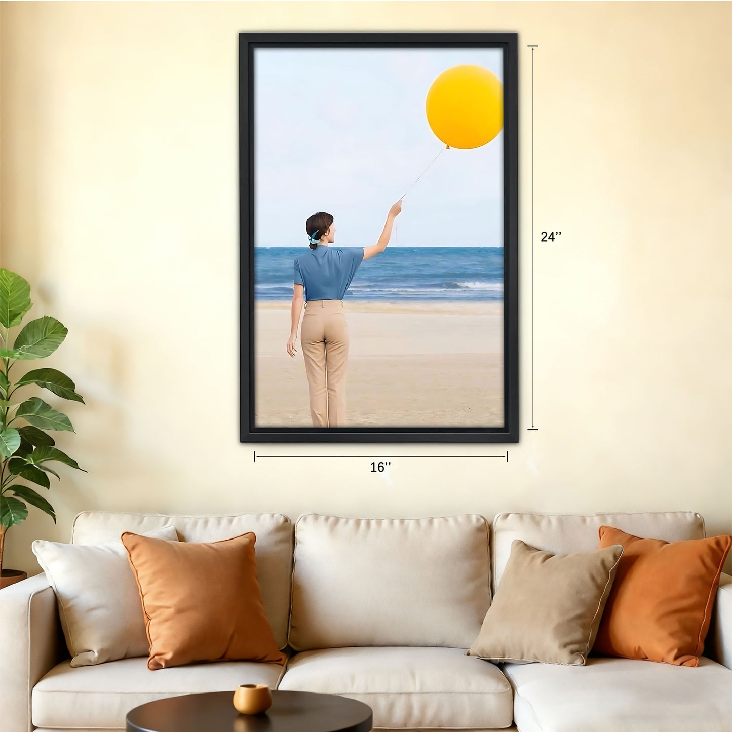 Neutral Abstract Framed Wall Art - Minimalist Line Art for Office or Studio Liberty Signs#SZ089