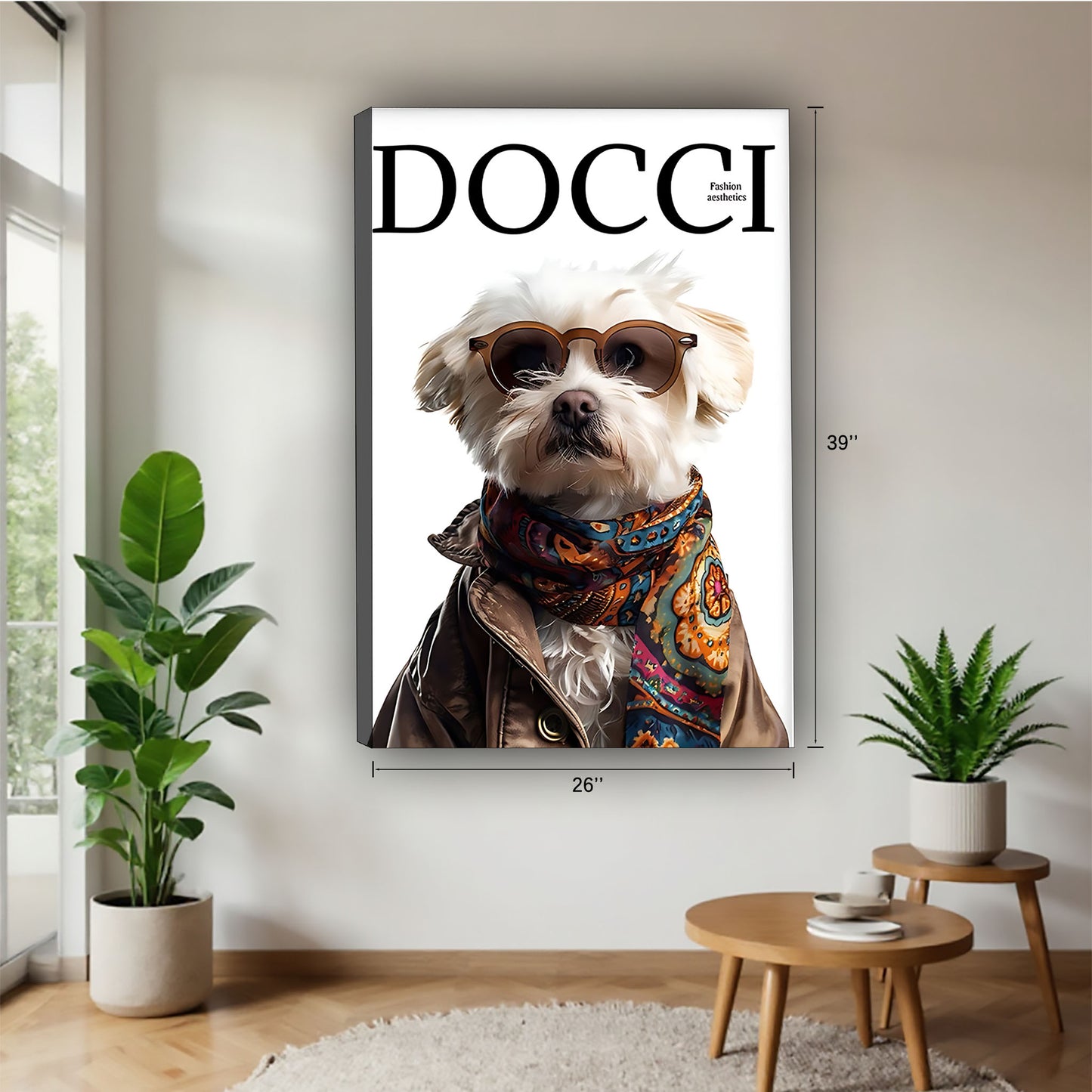 Funny Dog Art - Canvas Wall Art - Abstract Funny Living Room Decor| Liberty Signs #SZ091