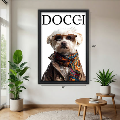 Funny Dog Art - Canvas Wall Art - Abstract Funny Living Room Decor| Liberty Signs #SZ091
