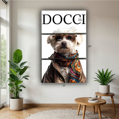 Funny Dog Art - Canvas Wall Art - Abstract Funny Living Room Decor| Liberty Signs #SZ091