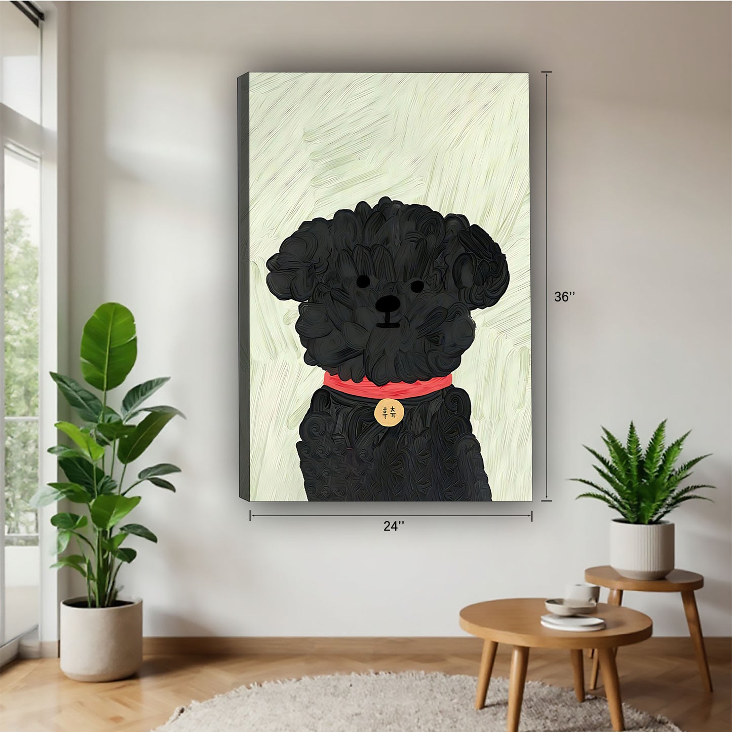 Funny Dog Art - Canvas Wall Art - Abstract Funny Living Room Decor| Liberty Signs #SZ092
