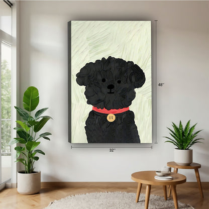 Funny Dog Art - Canvas Wall Art - Abstract Funny Living Room Decor| Liberty Signs #SZ092