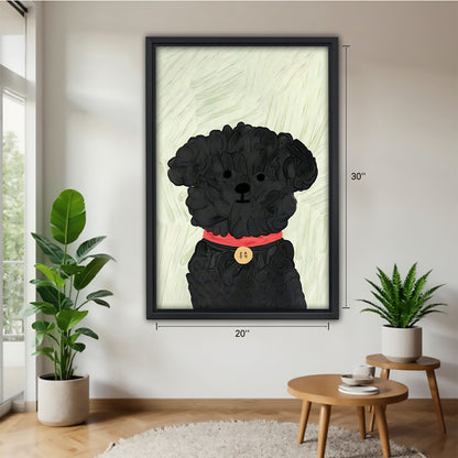 Funny Dog Art - Canvas Wall Art - Abstract Funny Living Room Decor| Liberty Signs #SZ092