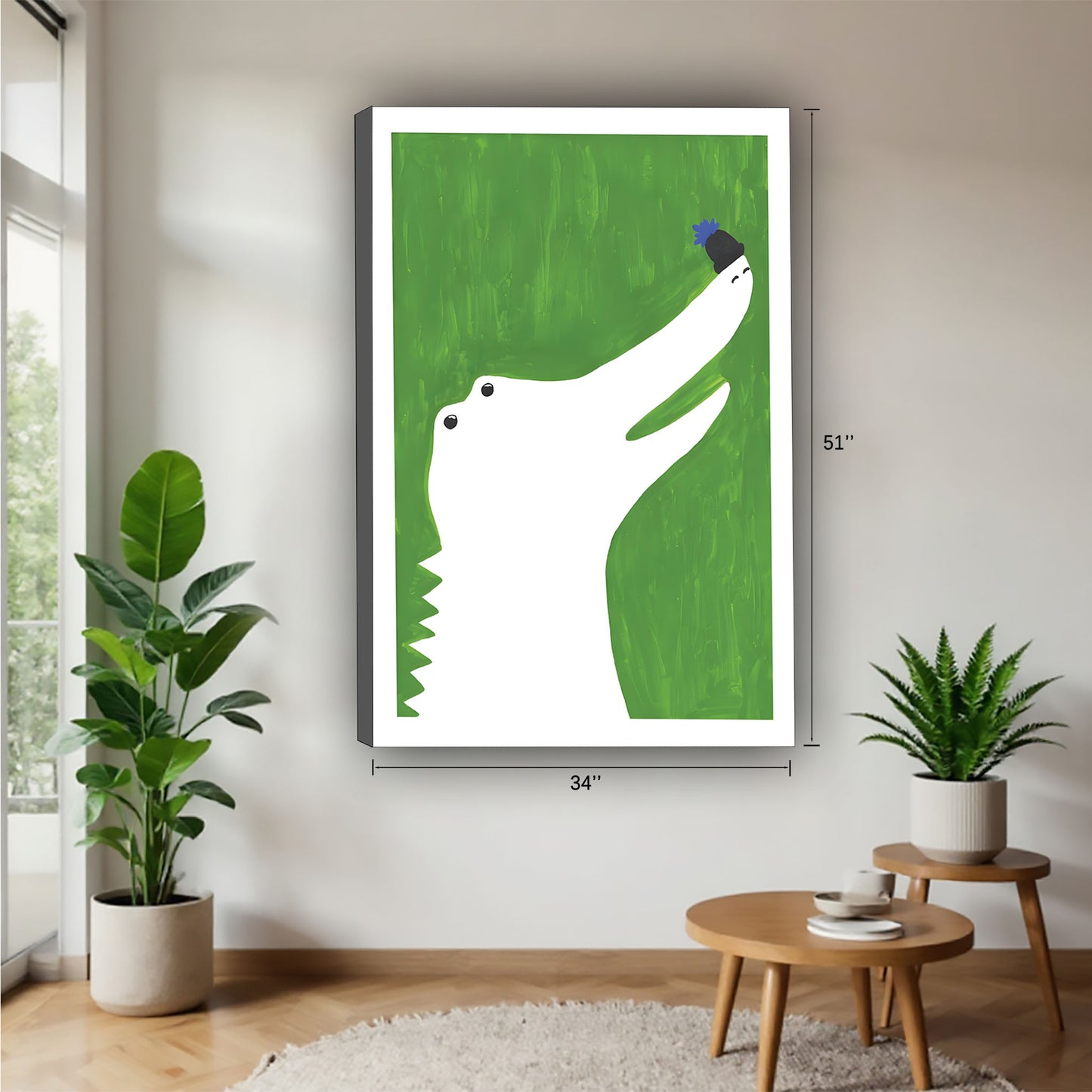 Funny Dog Art - Canvas Wall Art - Abstract Funny Living Room Decor| Liberty Signs #SZ096