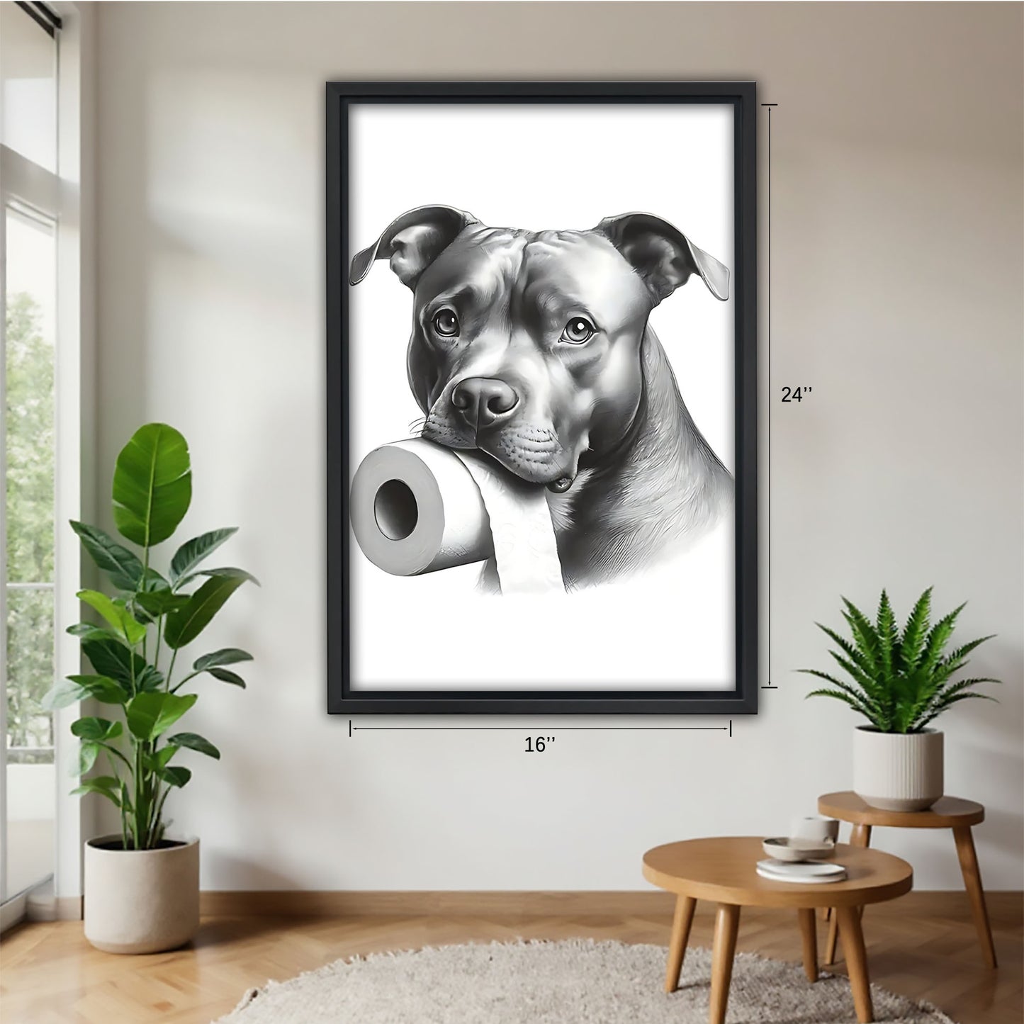 Funny Dog Art - Canvas Wall Art - Abstract Funny Living Room Decor| Liberty Signs #SZ097