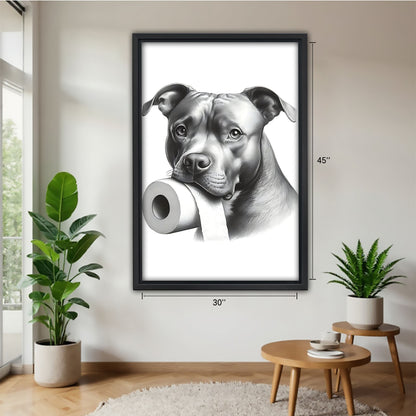 Funny Dog Art - Canvas Wall Art - Abstract Funny Living Room Decor| Liberty Signs #SZ097