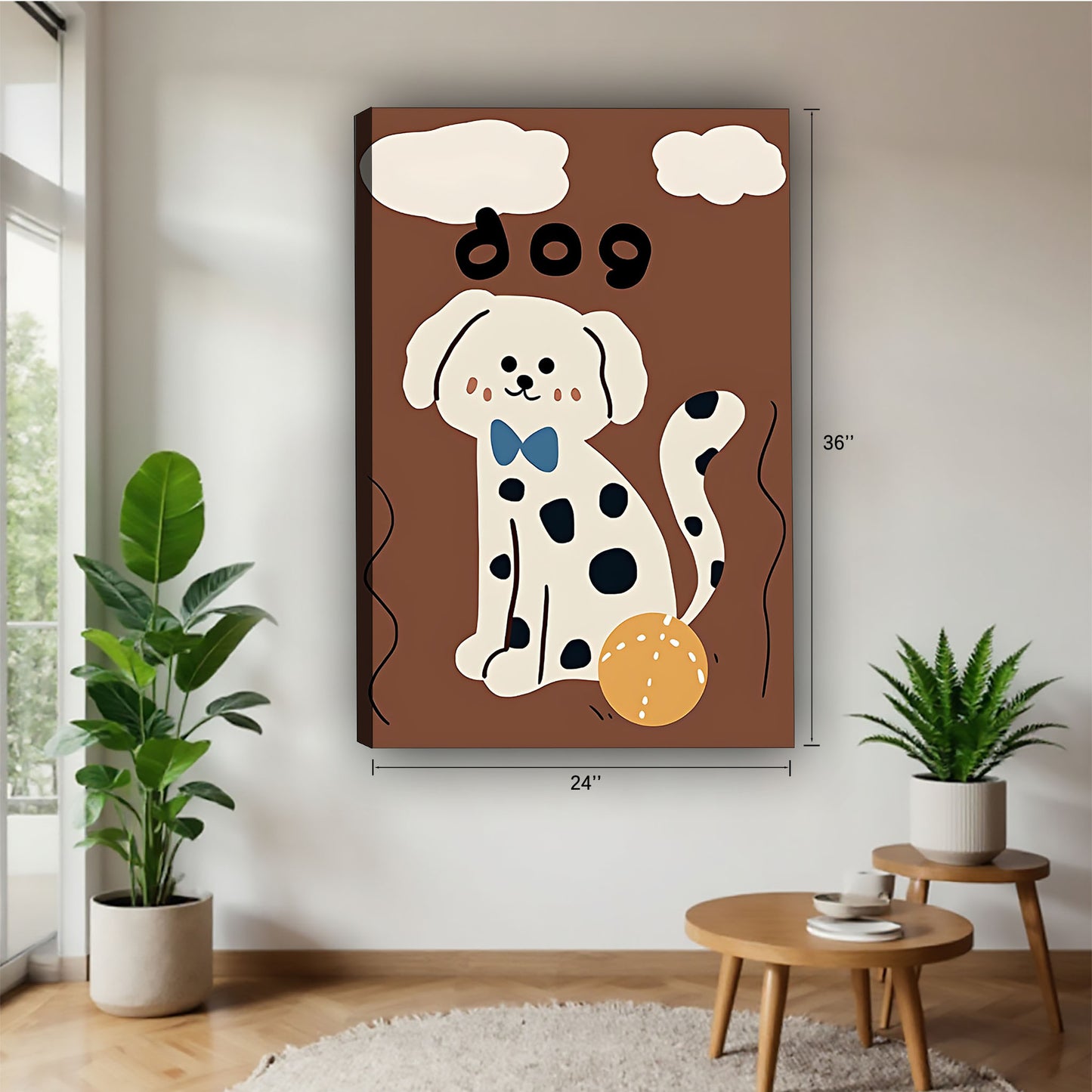 Funny Dog Art - Canvas Wall Art - Abstract Funny Living Room Decor| Liberty Signs #SZ098