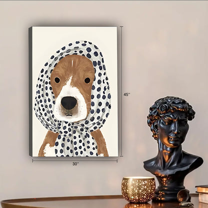 Funny Dog Art - Canvas Wall Art - Abstract Funny Living Room Decor| Liberty Signs #SZ103