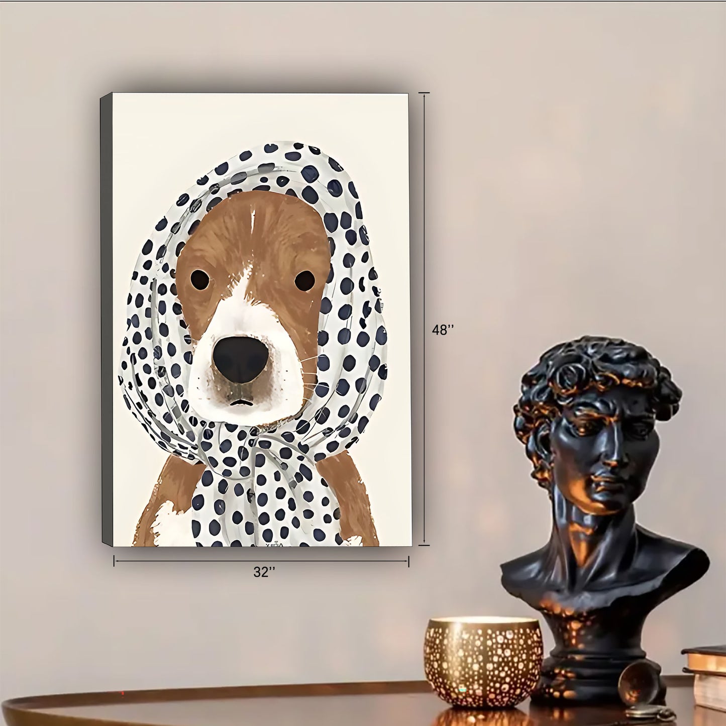 Funny Dog Art - Canvas Wall Art - Abstract Funny Living Room Decor| Liberty Signs #SZ103