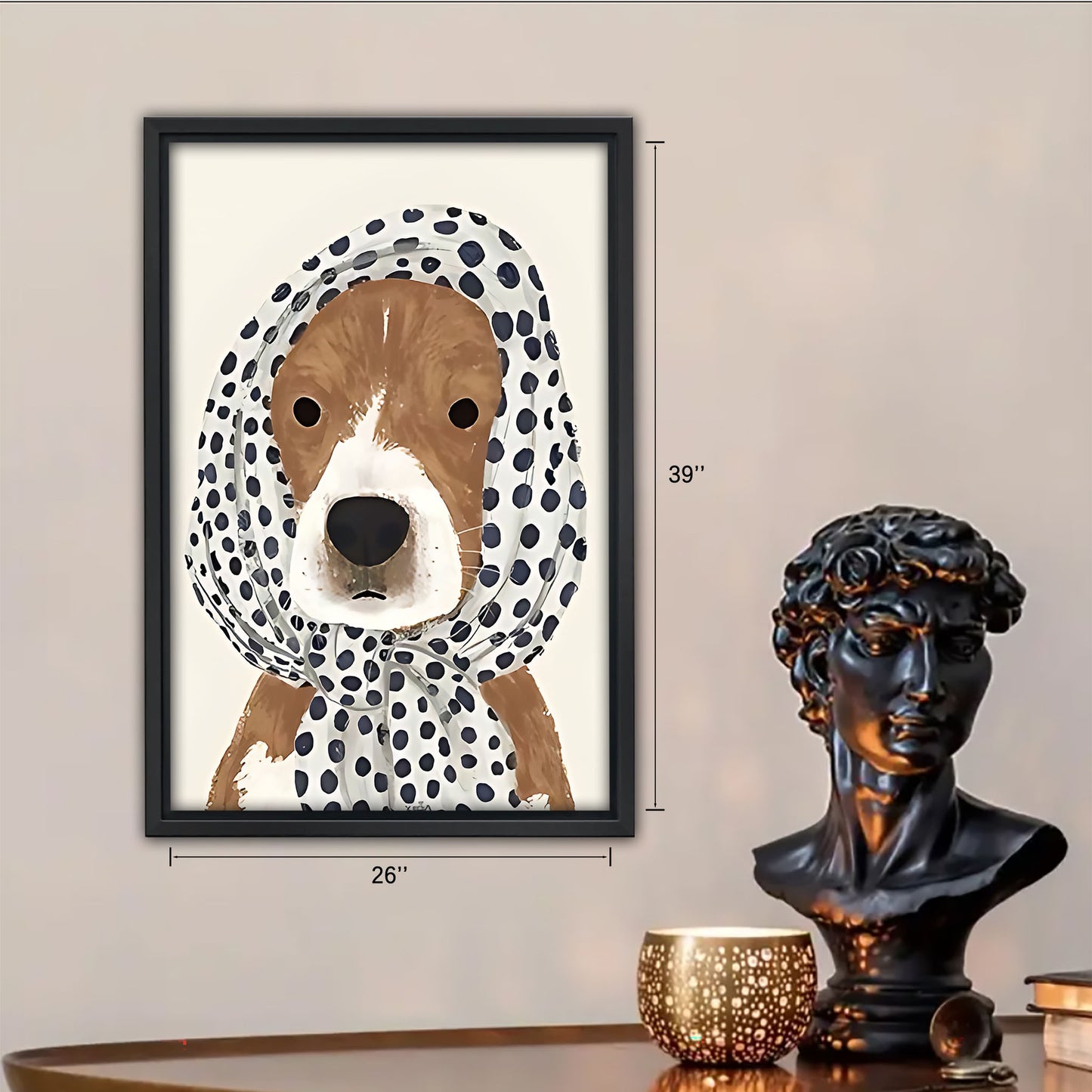 Funny Dog Art - Canvas Wall Art - Abstract Funny Living Room Decor| Liberty Signs #SZ103