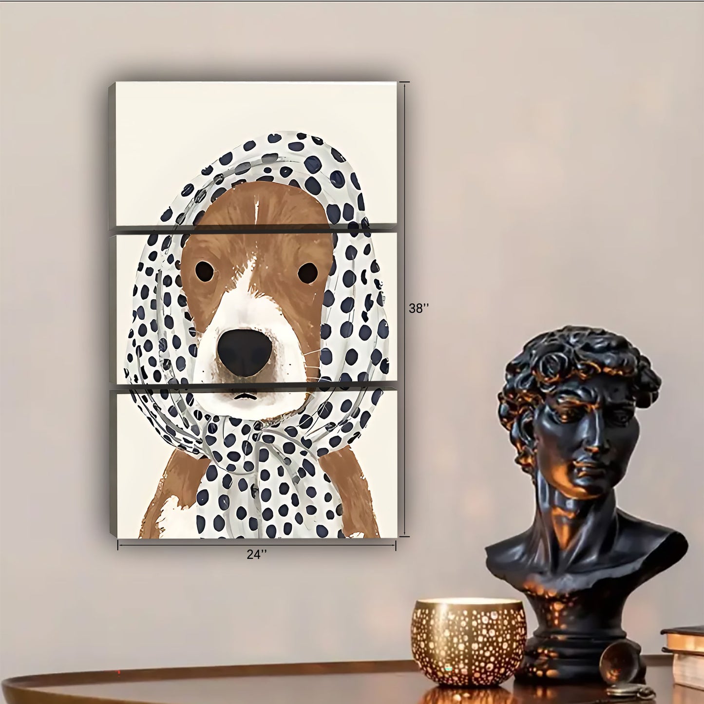 Funny Dog Art - Canvas Wall Art - Abstract Funny Living Room Decor| Liberty Signs #SZ103