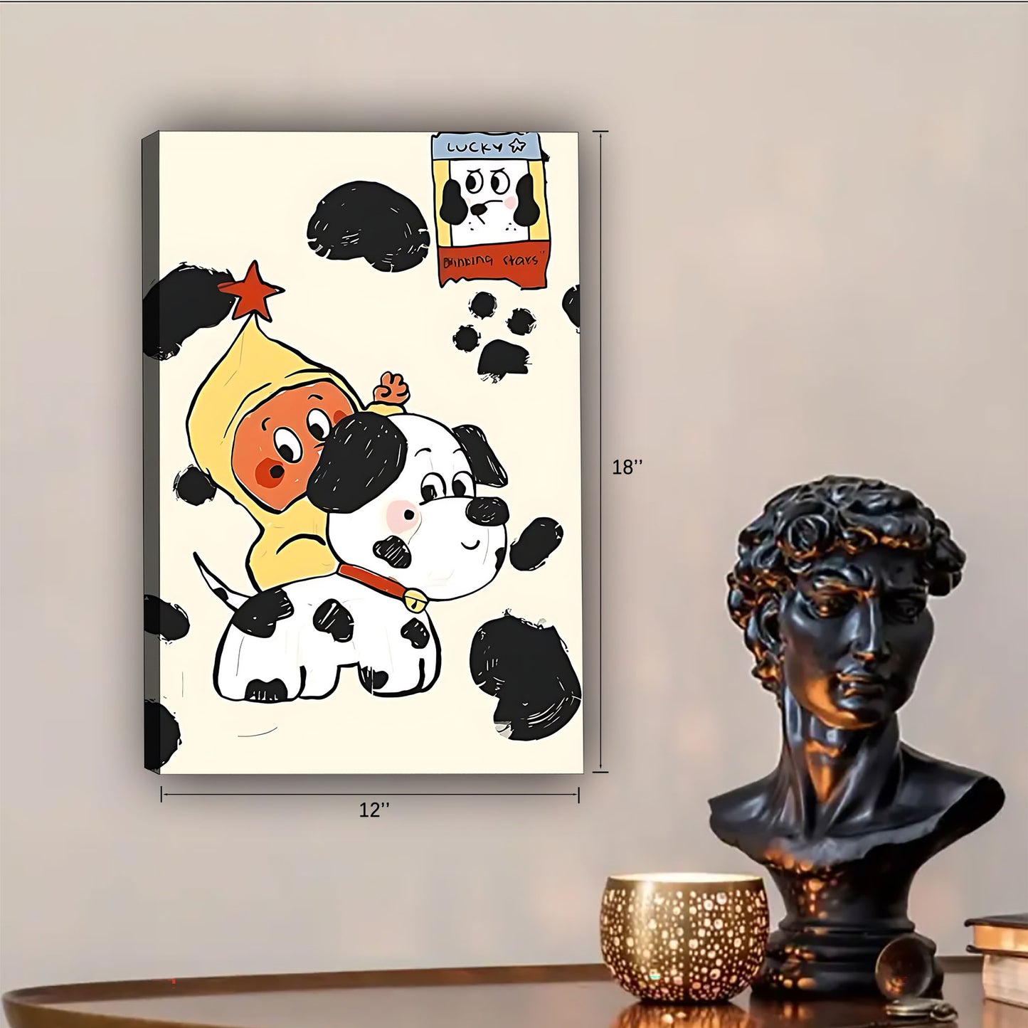 Funny Dog Art - Canvas Wall Art - Abstract Funny Living Room Decor| Liberty Signs #SZ104