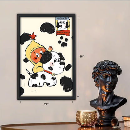 Funny Dog Art - Canvas Wall Art - Abstract Funny Living Room Decor| Liberty Signs #SZ104