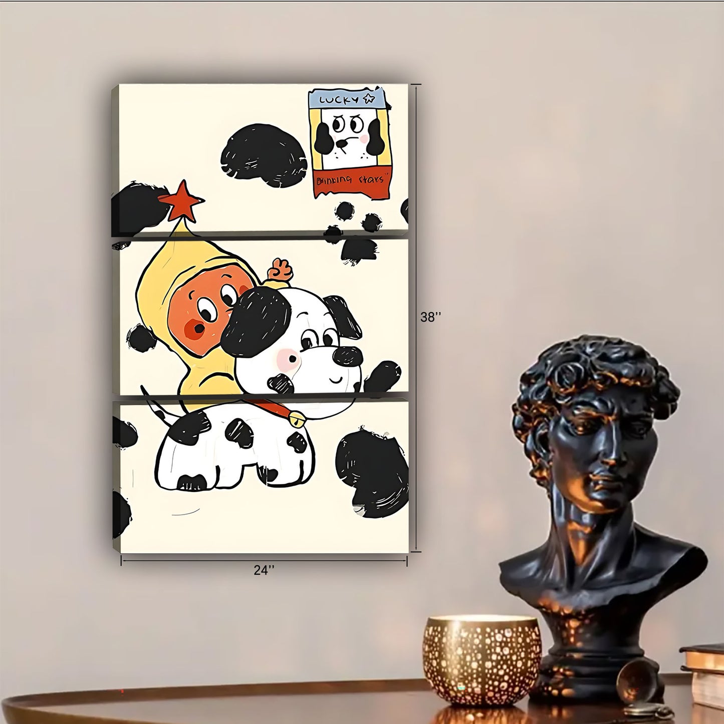 Funny Dog Art - Canvas Wall Art - Abstract Funny Living Room Decor| Liberty Signs #SZ104