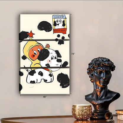 Funny Dog Art - Canvas Wall Art - Abstract Funny Living Room Decor| Liberty Signs #SZ104