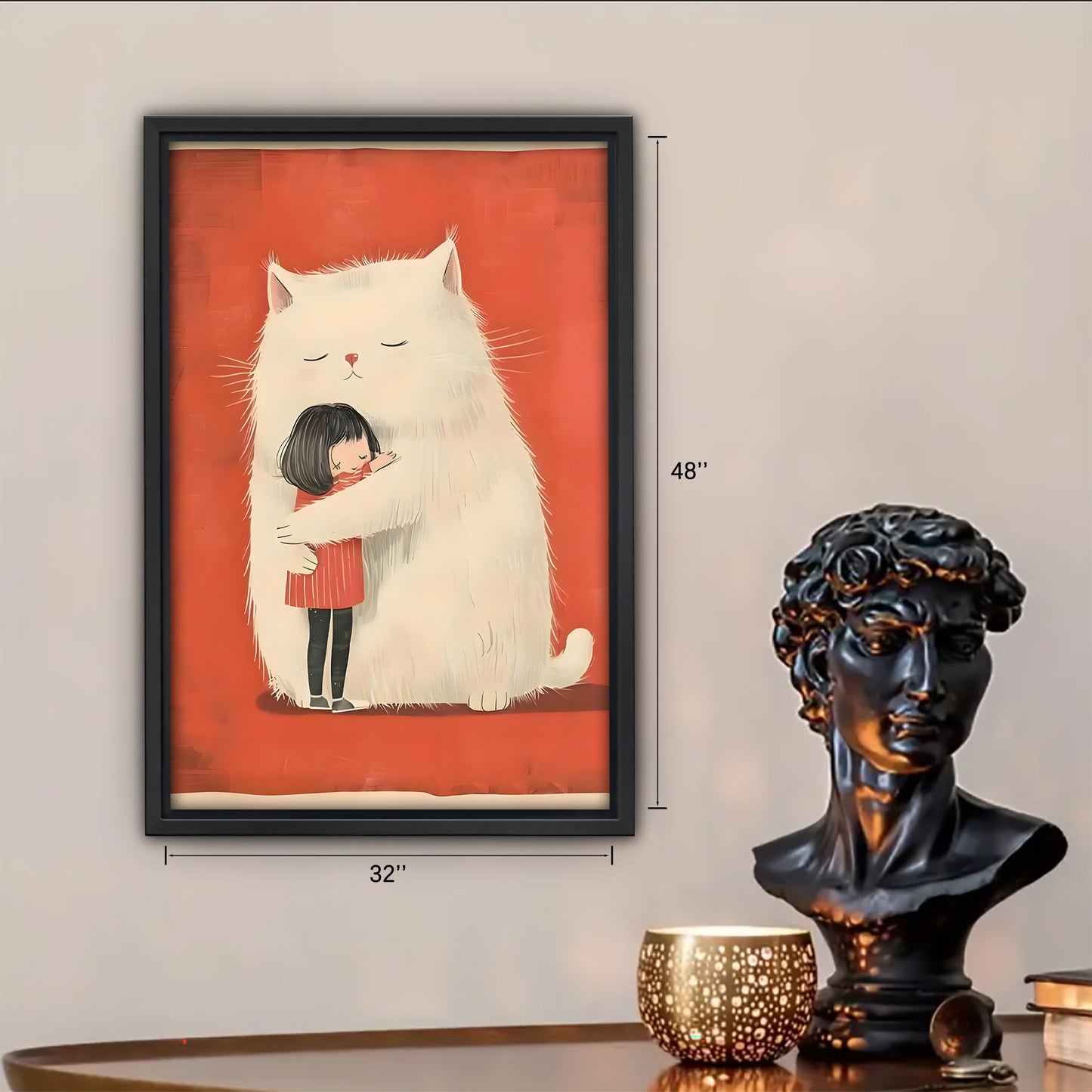 Funny Cat Art - Canvas Wall Art - Abstract Funny Living Room Decor| Liberty Signs #SZ106