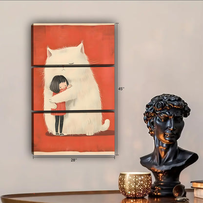 Funny Cat Art - Canvas Wall Art - Abstract Funny Living Room Decor| Liberty Signs #SZ106