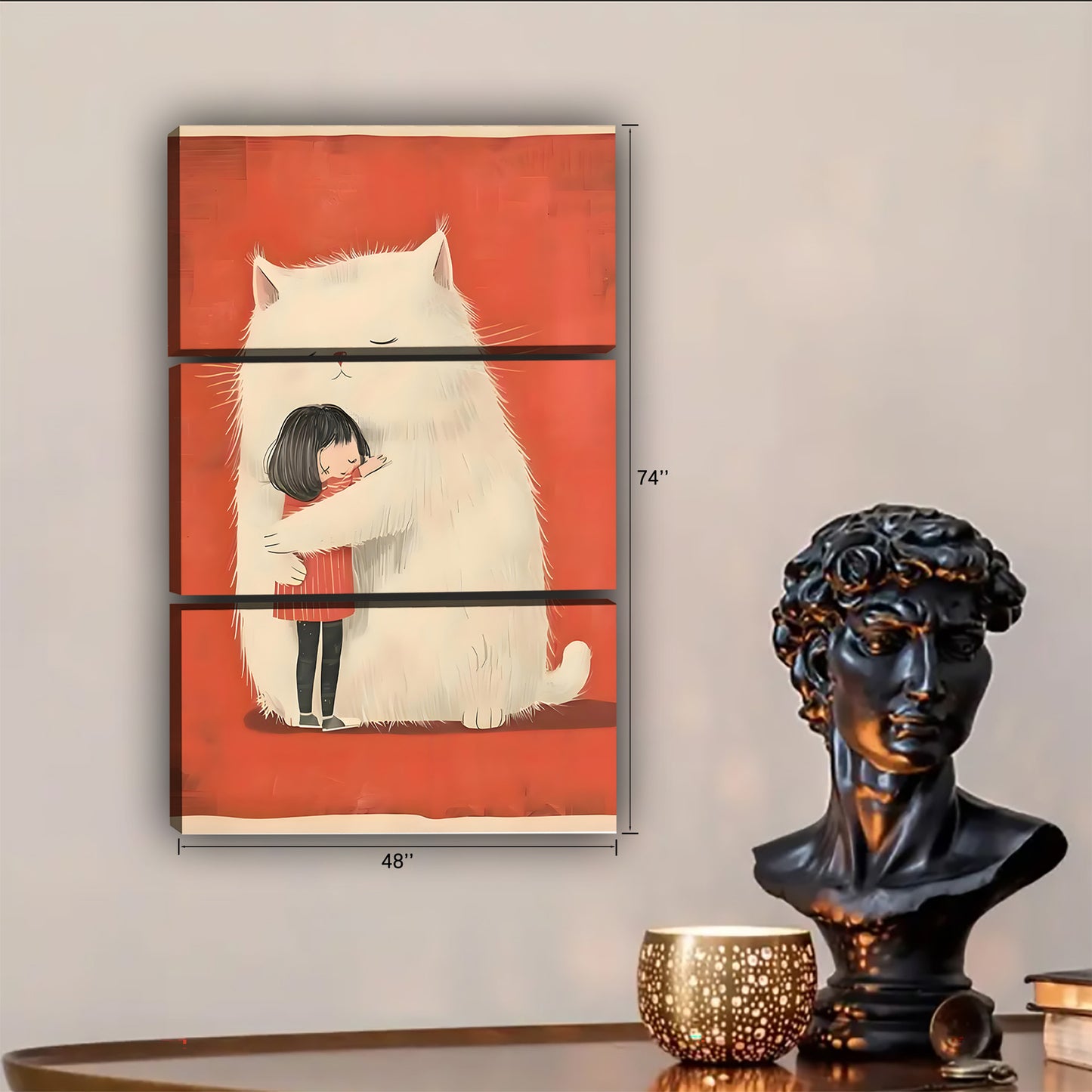 Funny Cat Art - Canvas Wall Art - Abstract Funny Living Room Decor| Liberty Signs #SZ106
