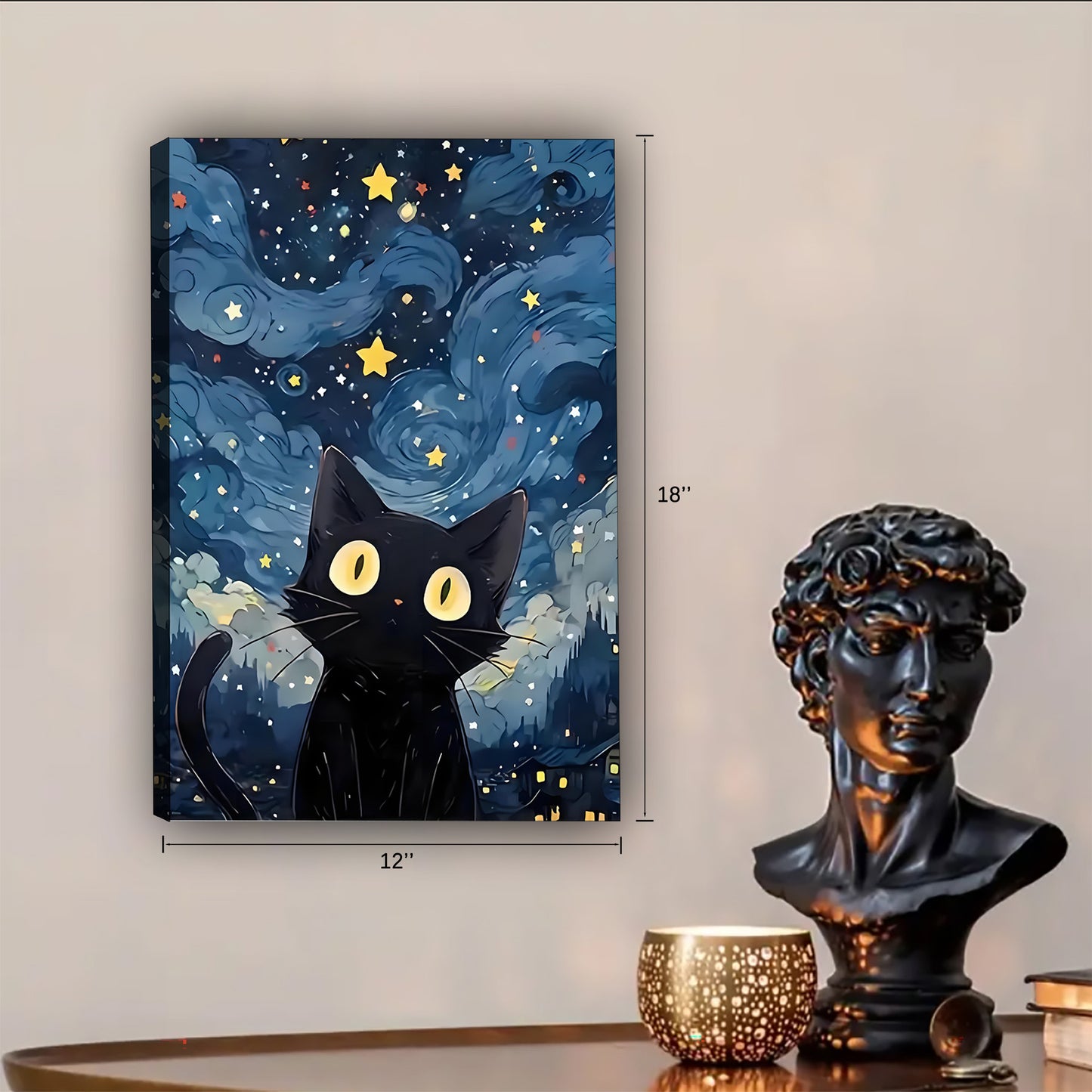 Funny Cat Art - Canvas Wall Art - Abstract Funny Living Room Decor| Liberty Signs #SZ107