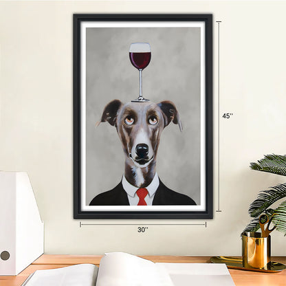 Funny Dog Art - Canvas Wall Art - Abstract Funny Living Room Decor| Liberty Signs #SZ112