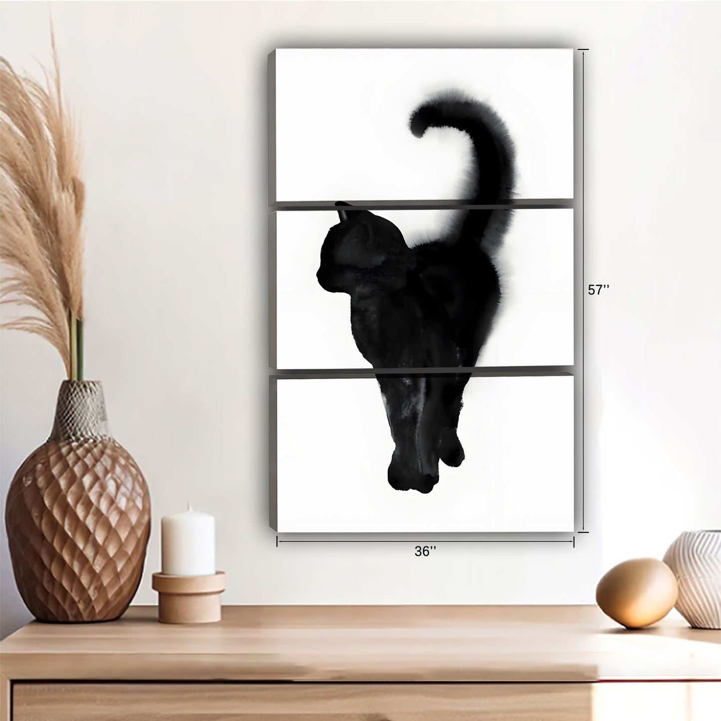 Funny Cat Art - Canvas Wall Art - Abstract Funny Living Room Decor| Liberty Signs #SZ121