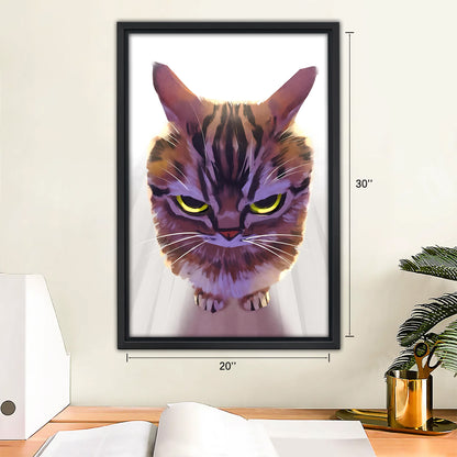 Funny Cat Art - Canvas Wall Art - Abstract Funny Living Room Decor| Liberty Signs #SZ113